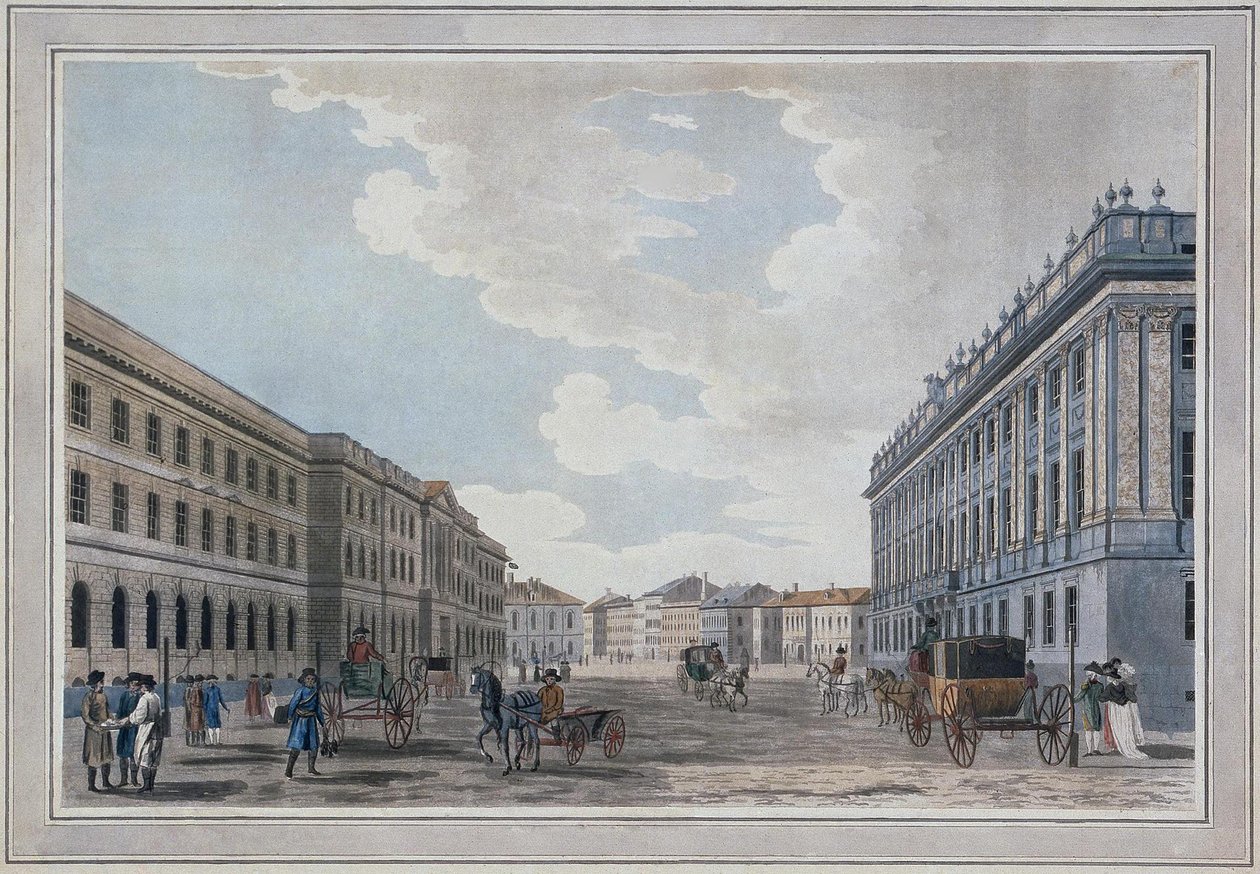 View of a Millionnaya Street and the Marble Palace Through the Field of Mars by Thomas Malton the Elder