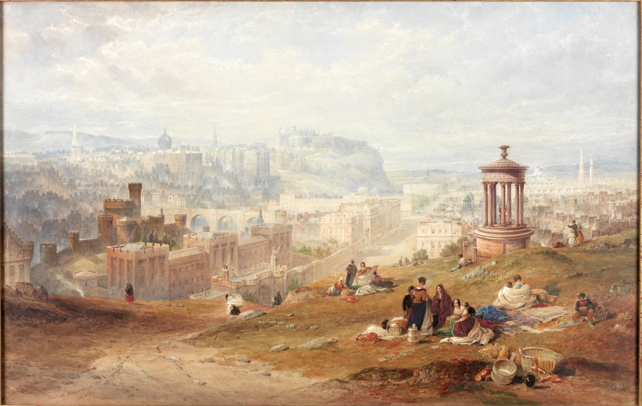 Edinburgh from Calton Hills by Thomas Miles Richardson