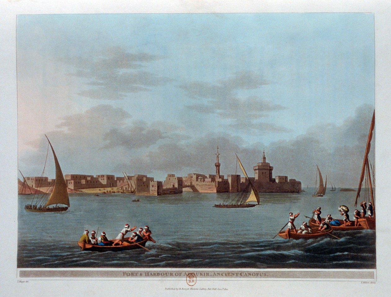 Fort and Harbour of Aboukir, Ancient Canopus, Egypt, 1801 by Thomas Milton