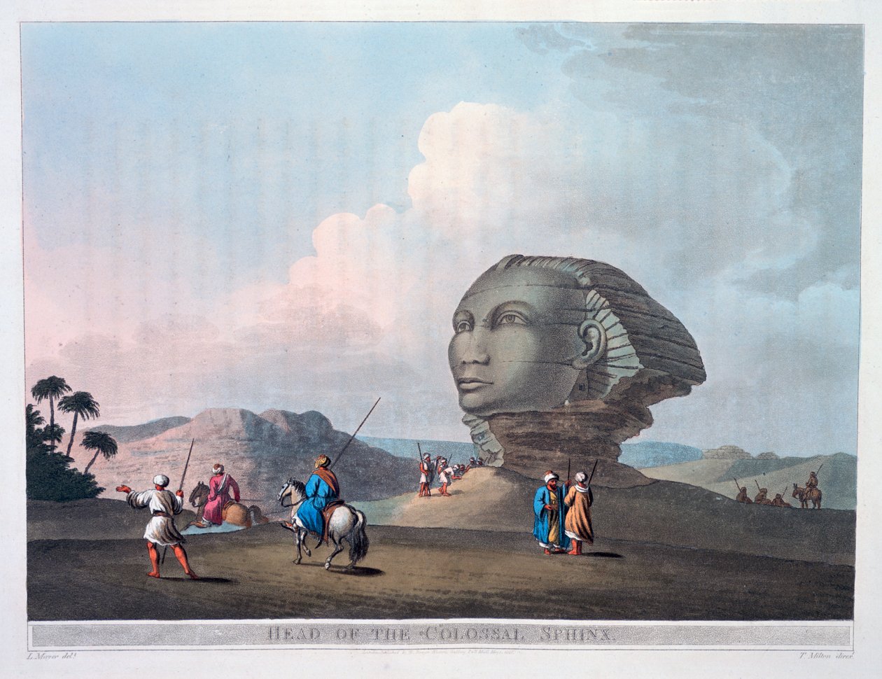 Head of the Colossal Sphinx, Giza, Egypt by Thomas Milton