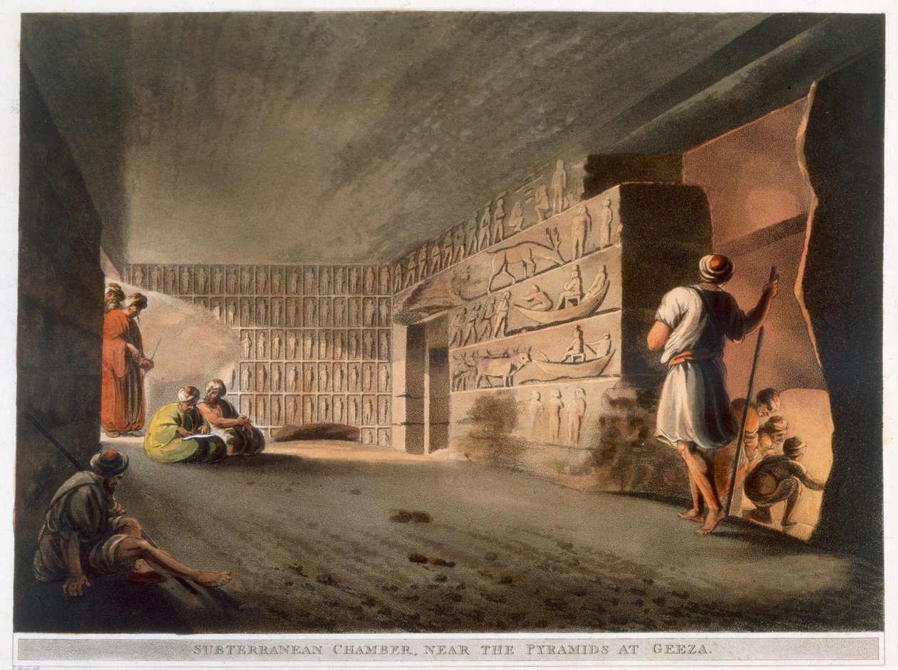 Subterranean Chamber near the Pyramids at Giza, 1802 by Thomas Milton