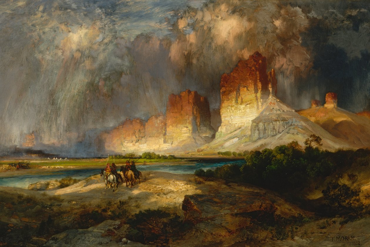 Cliffs of the Upper Colorado River, Wyoming Territory by Thomas Moran
