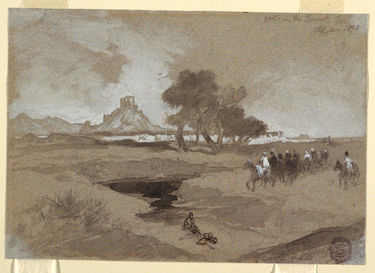 Waterhole in the Desert, Utah, 1873 by Thomas Moran