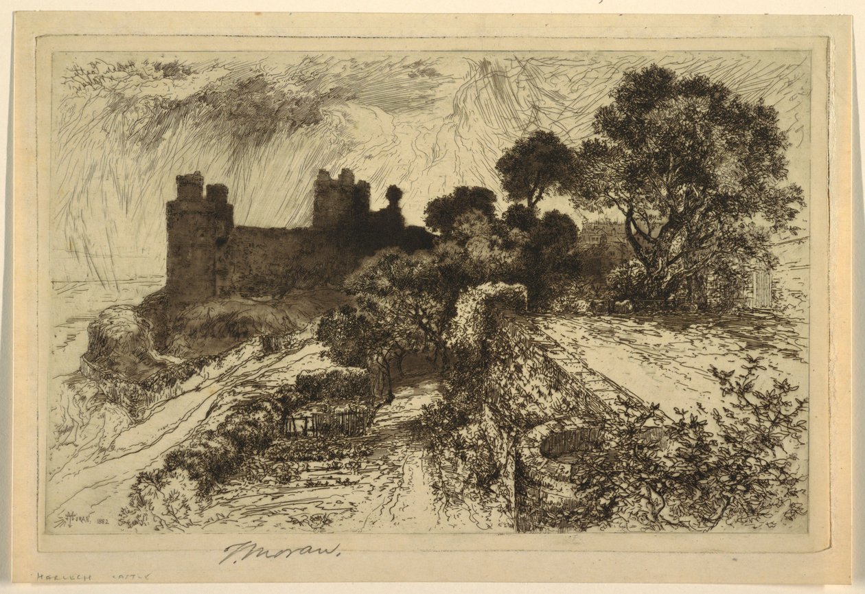 Harlech Castle, North Wales by Thomas Moran