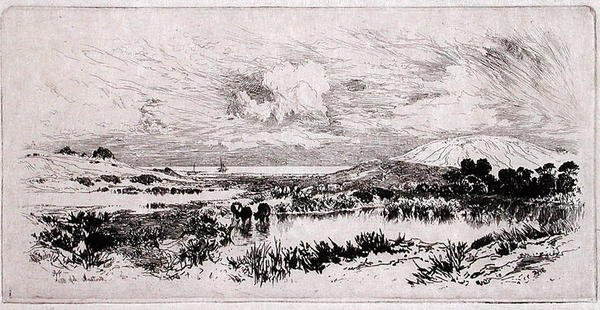 Montauk Ponds, Long Island by Thomas Moran