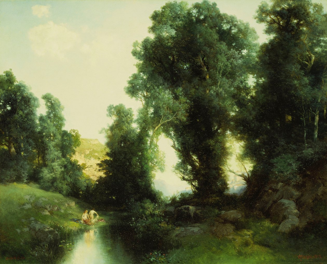 The Bathing Hole, Cuernavaca, Mexico by Thomas Moran