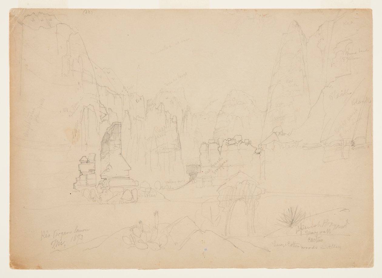 The Canyon of the Rio Virgin, South Utah by Thomas Moran