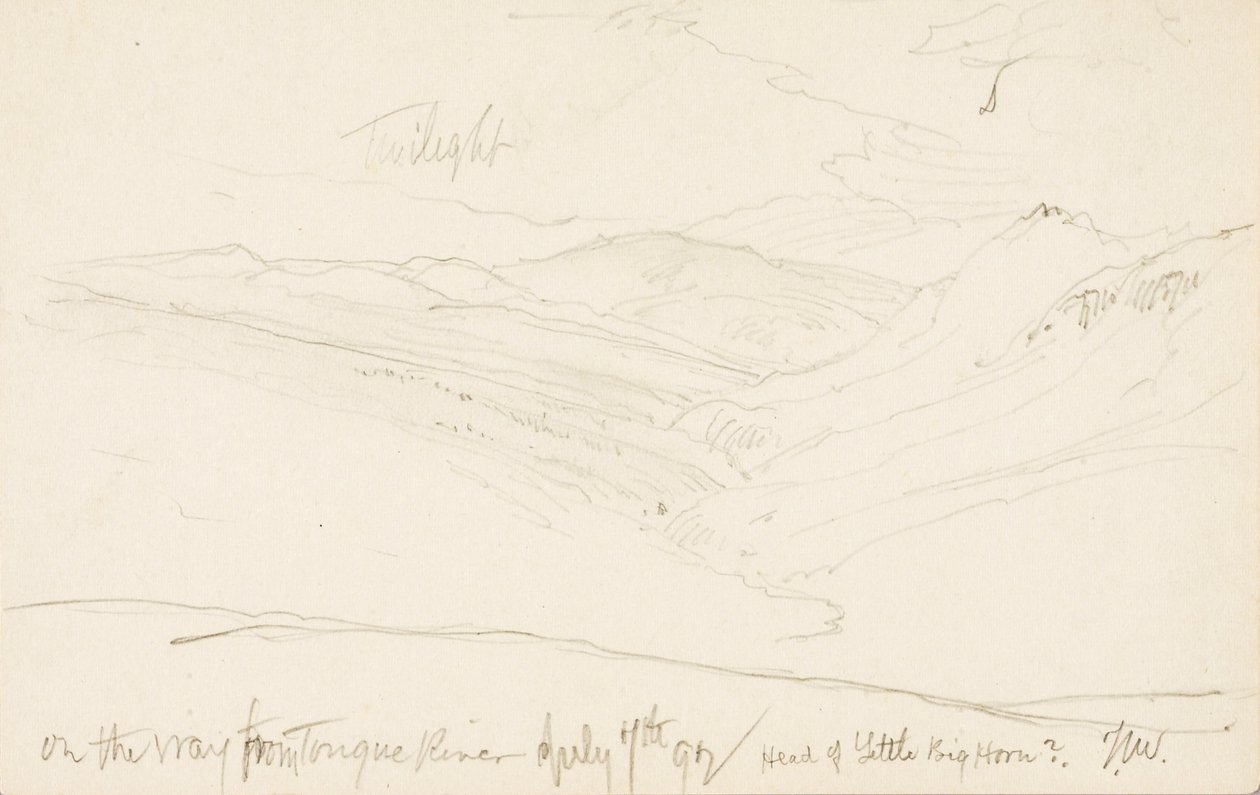 Twilight on the Way from Tongue River (Head of Little Big Horn?) by Thomas Moran