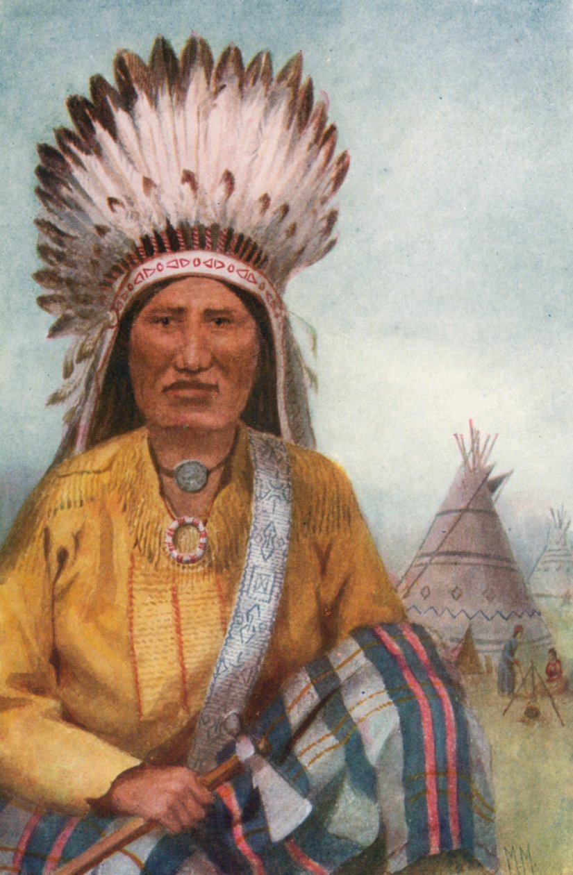 An Indian Chief by Thomas Mower Martin