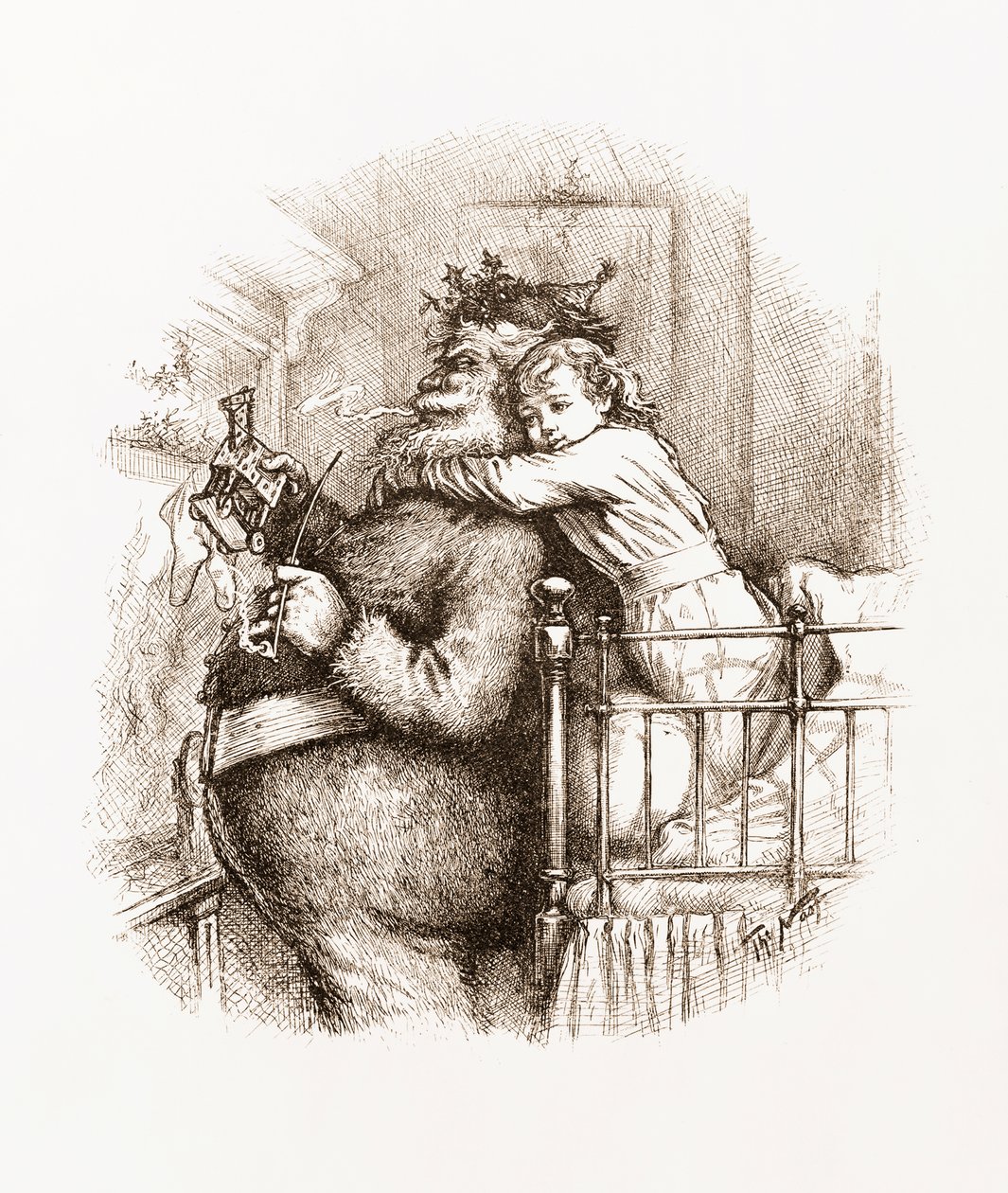 Caught! Illustration with Santa Claus by Thomas Nast