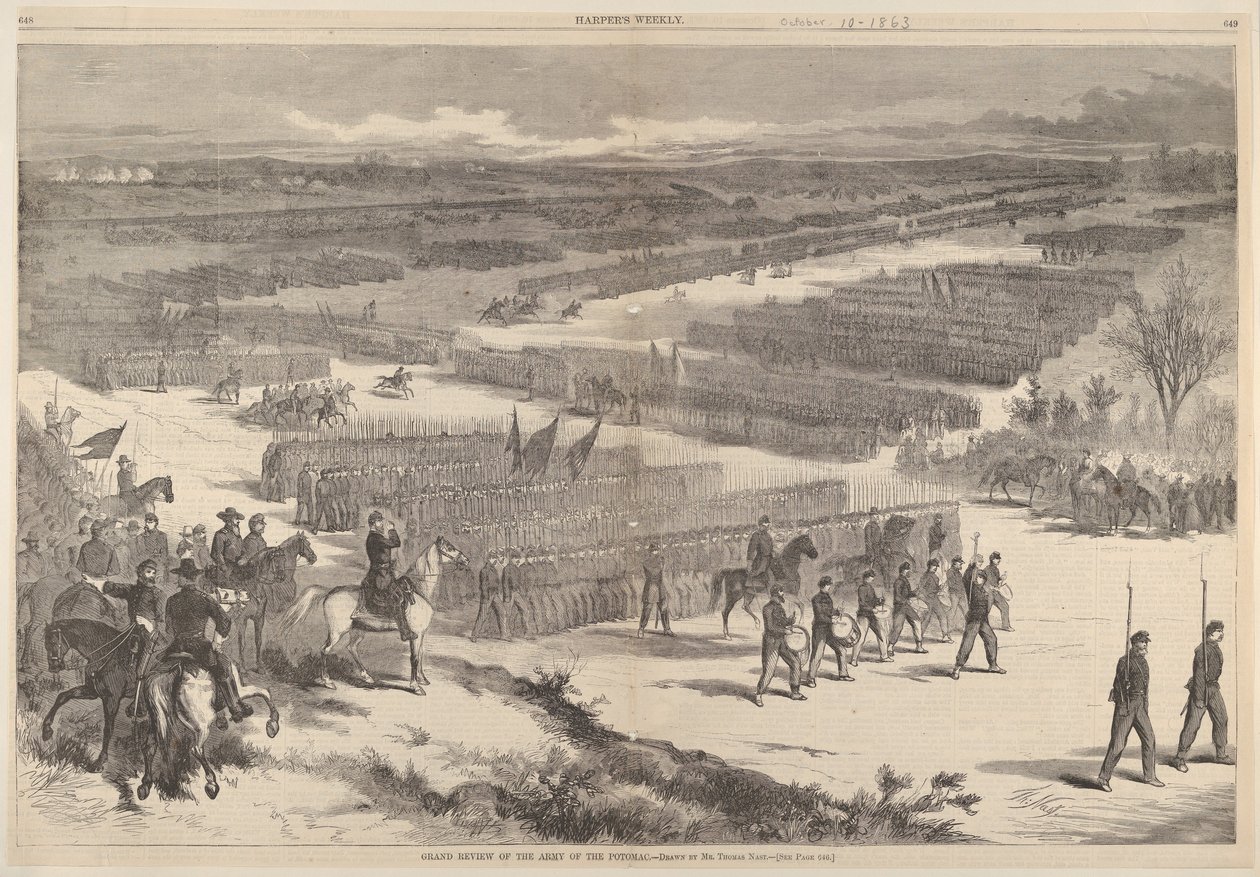 Grand Review of the Army of the Potomac - Drawn by Mr. Thomas Nast from Harper
