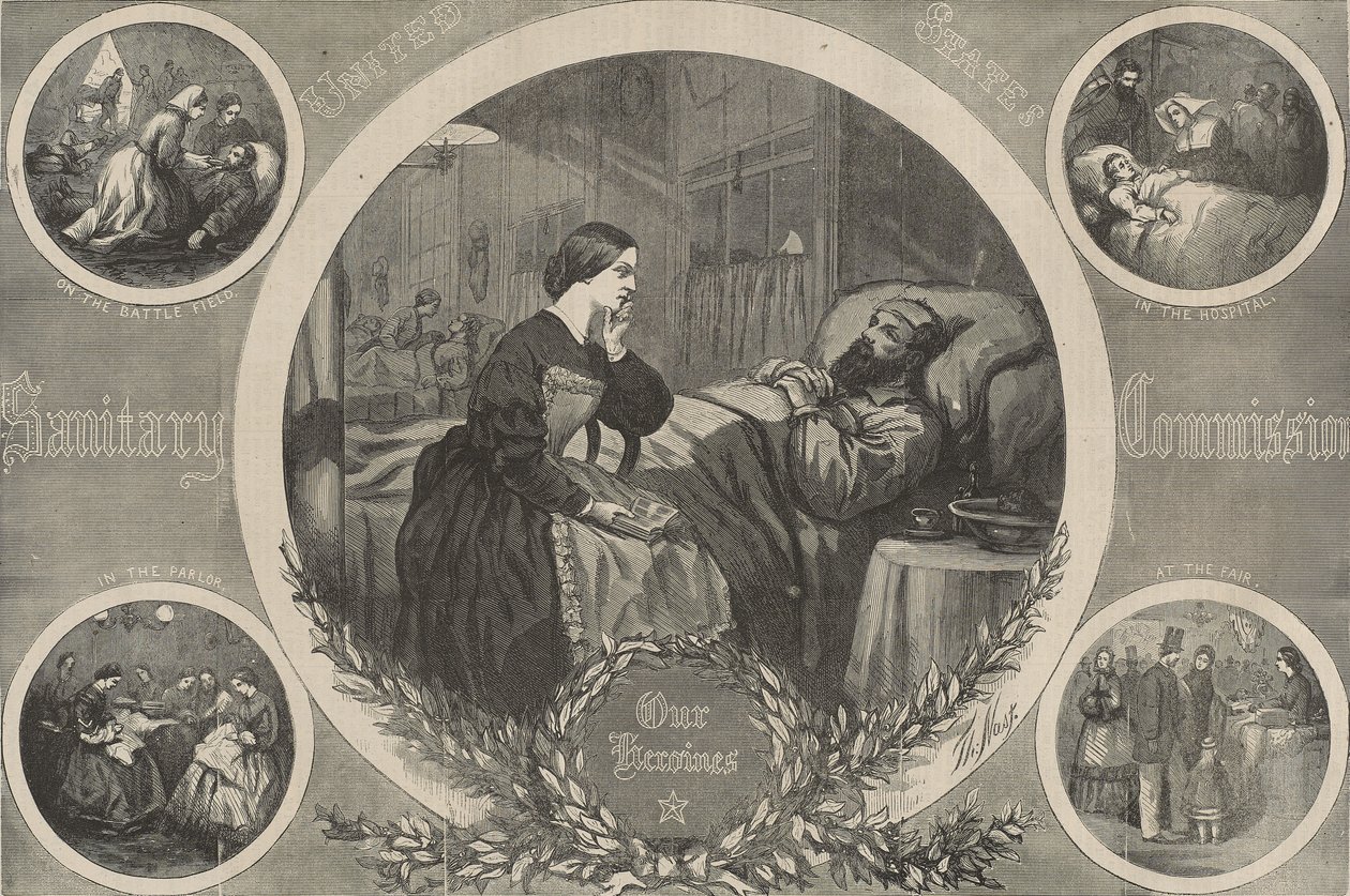 United States Sanitary Commission: Our Heroines by Thomas Nast