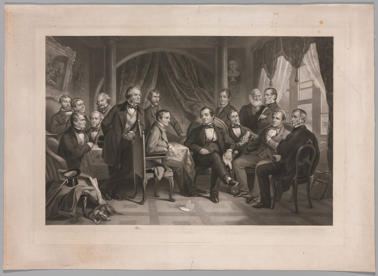 Washington Irving and his Literary Friends at Sunnyside by Thomas Oldham Barlow