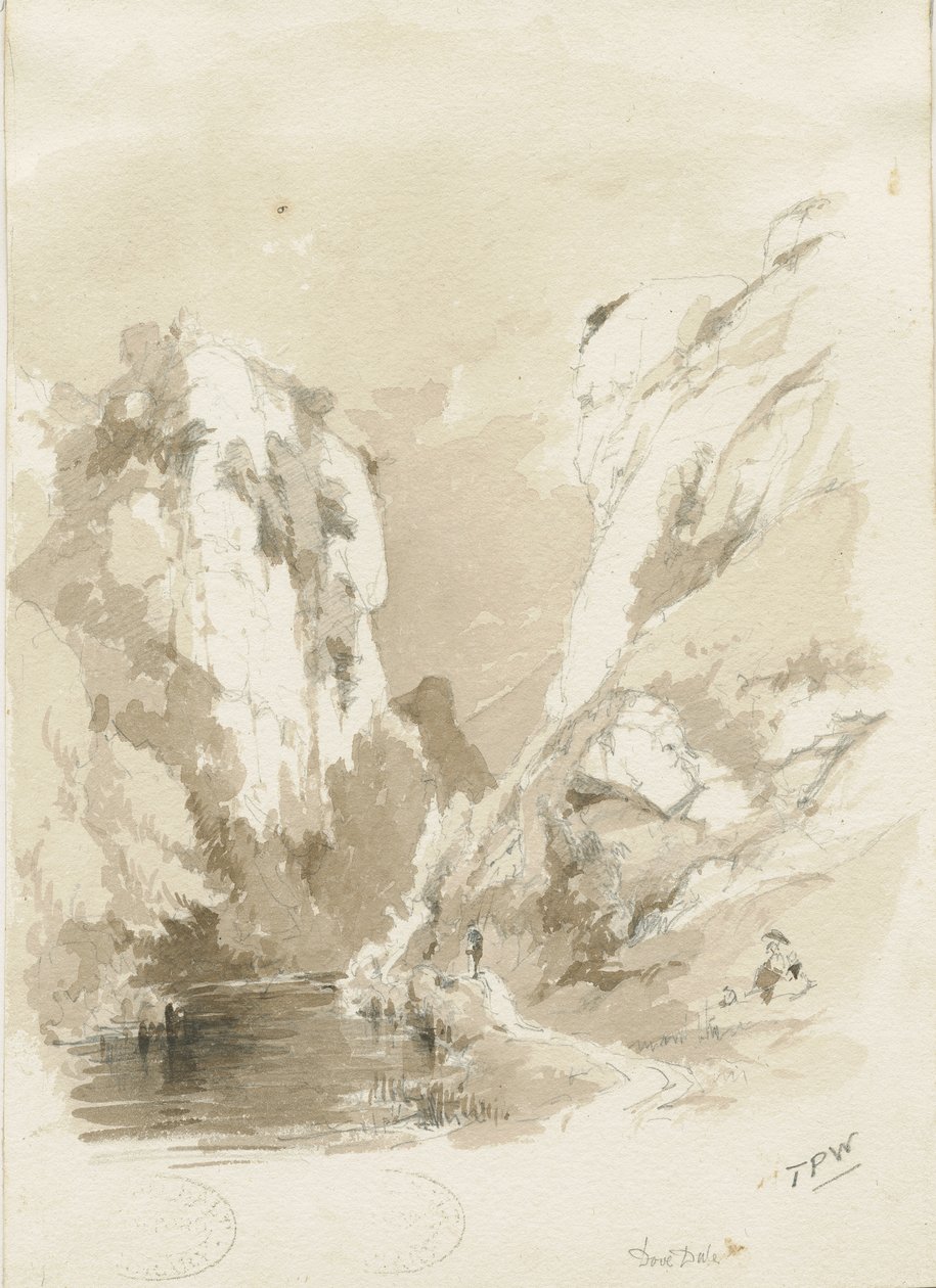 Dovedale - Landscape by Thomas Peploe Wood