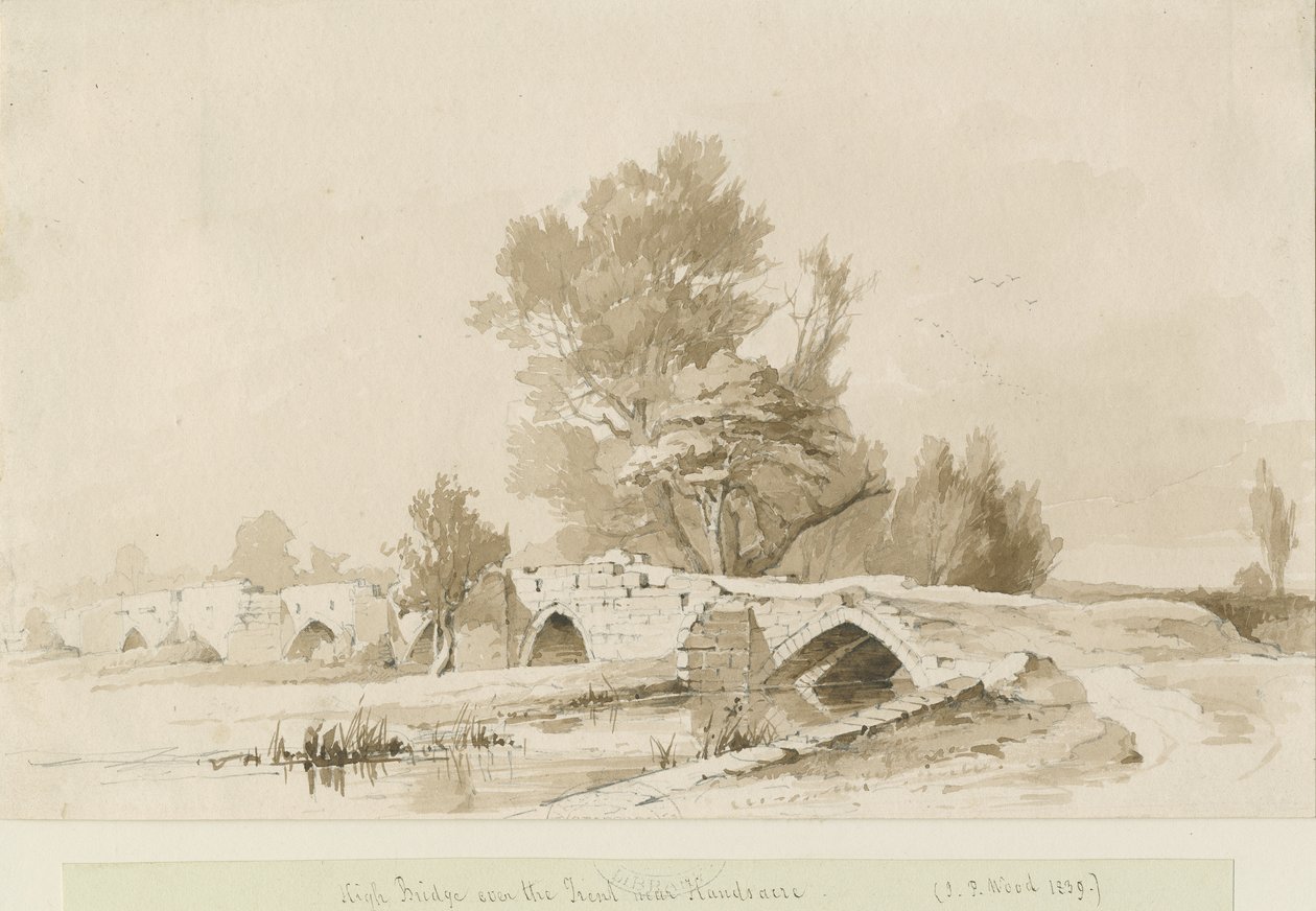 Handsacre - Old High Bridge by Thomas Peploe Wood