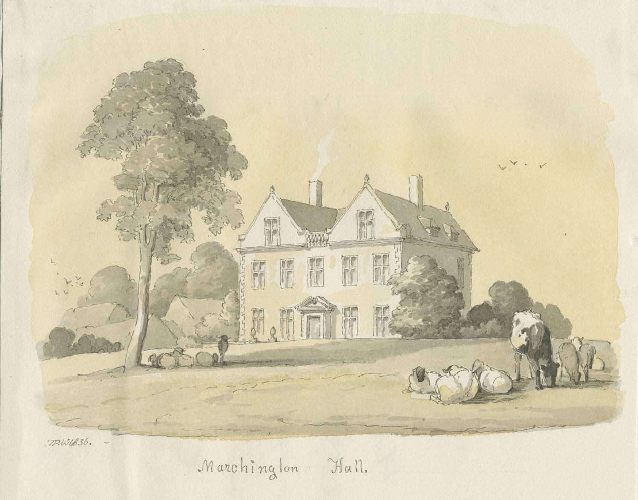 Marchington Hall by Thomas Peploe Wood