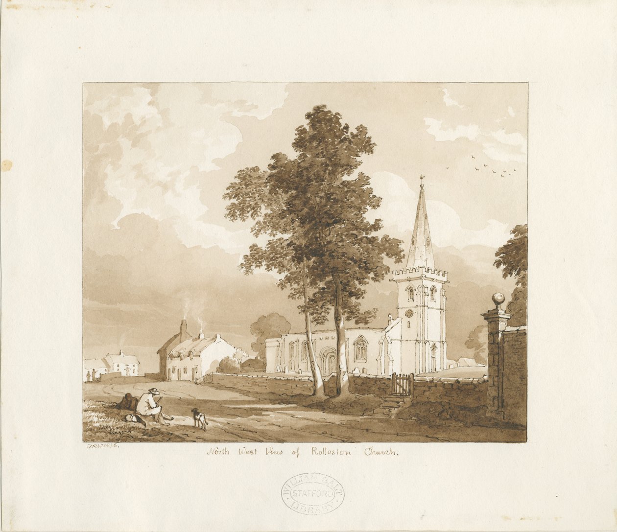 Rolleston Church by Thomas Peploe Wood