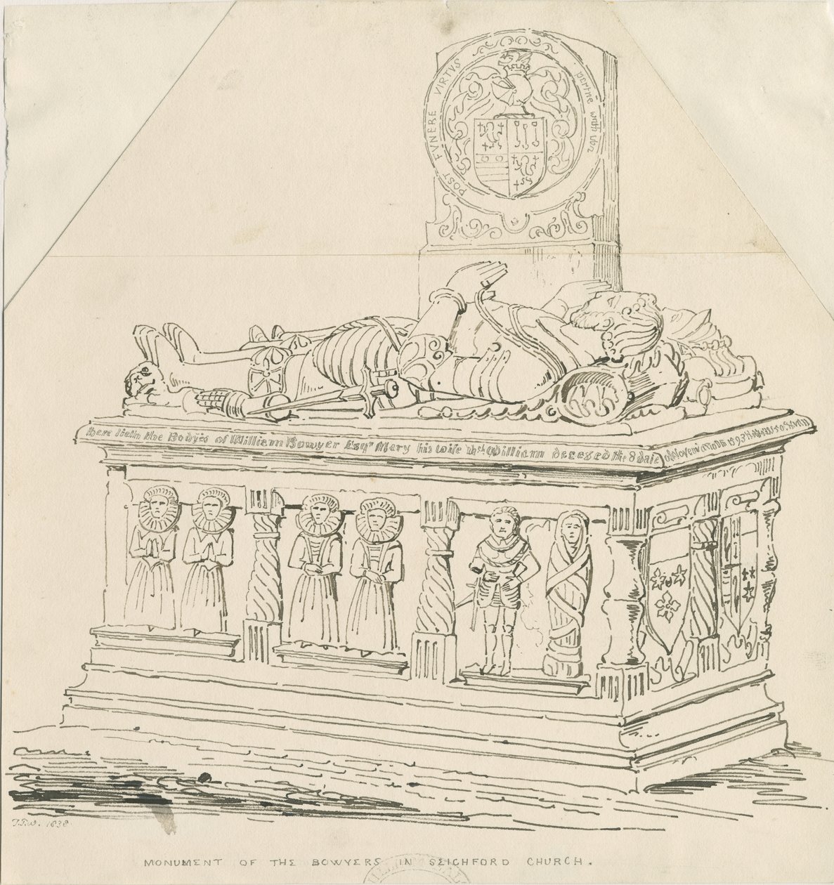 Seighford Church - Tomb of William and Mercy Bowyer by Thomas Peploe Wood