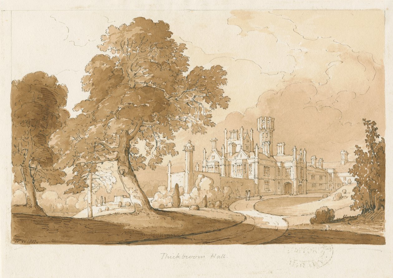 Thickbroom Hall [Manley Hall] by Thomas Peploe Wood