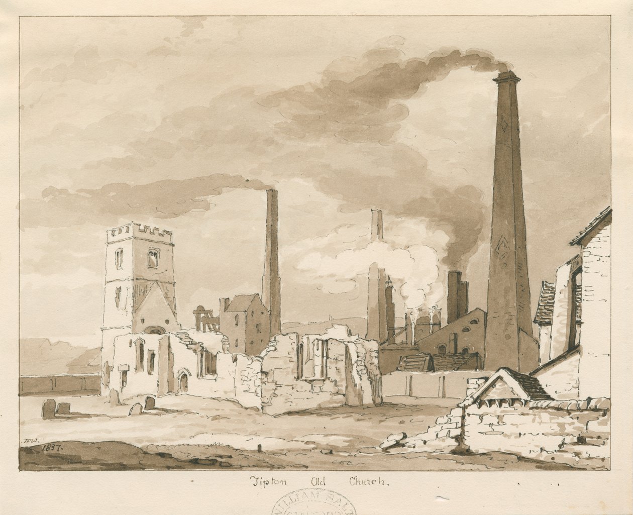 Tipton Old Church by Thomas Peploe Wood