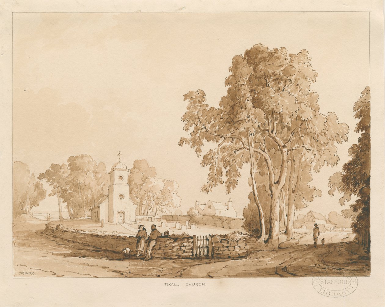 Tixall Church by Thomas Peploe Wood