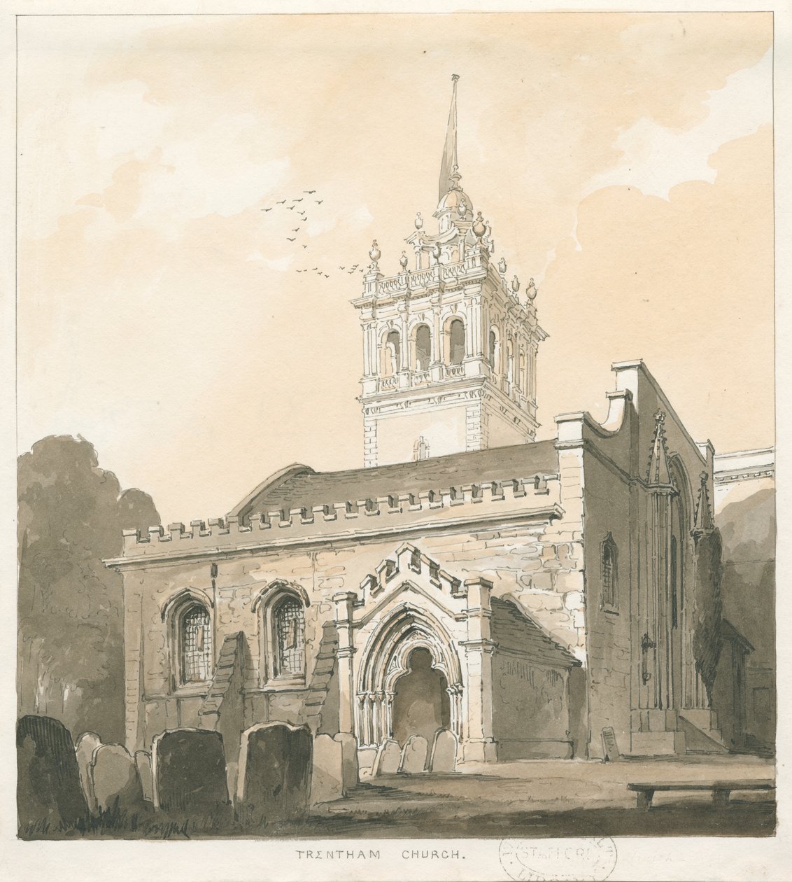 Trentham Church by Thomas Peploe Wood