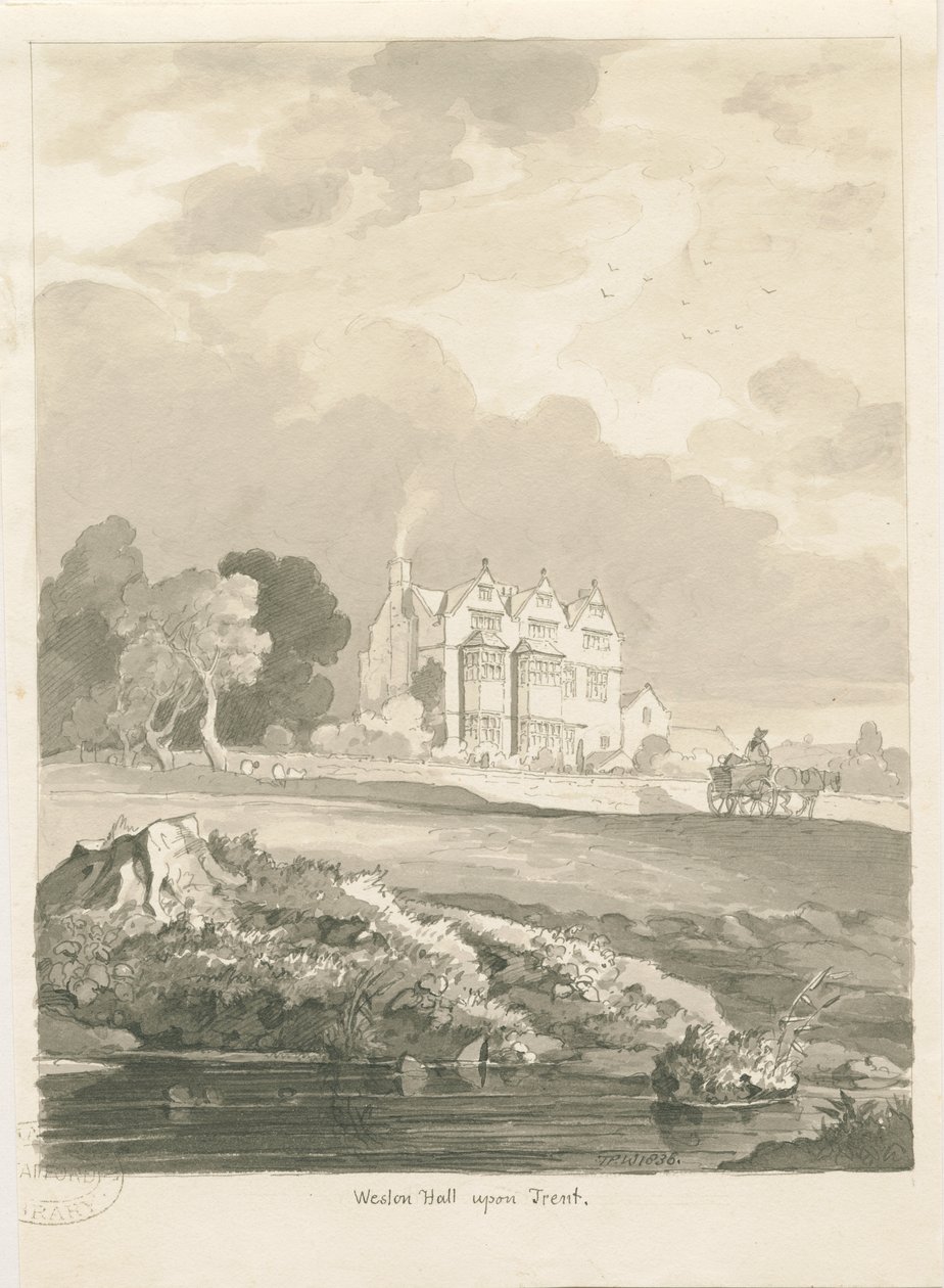Weston-on-Trent - Hall by Thomas Peploe Wood