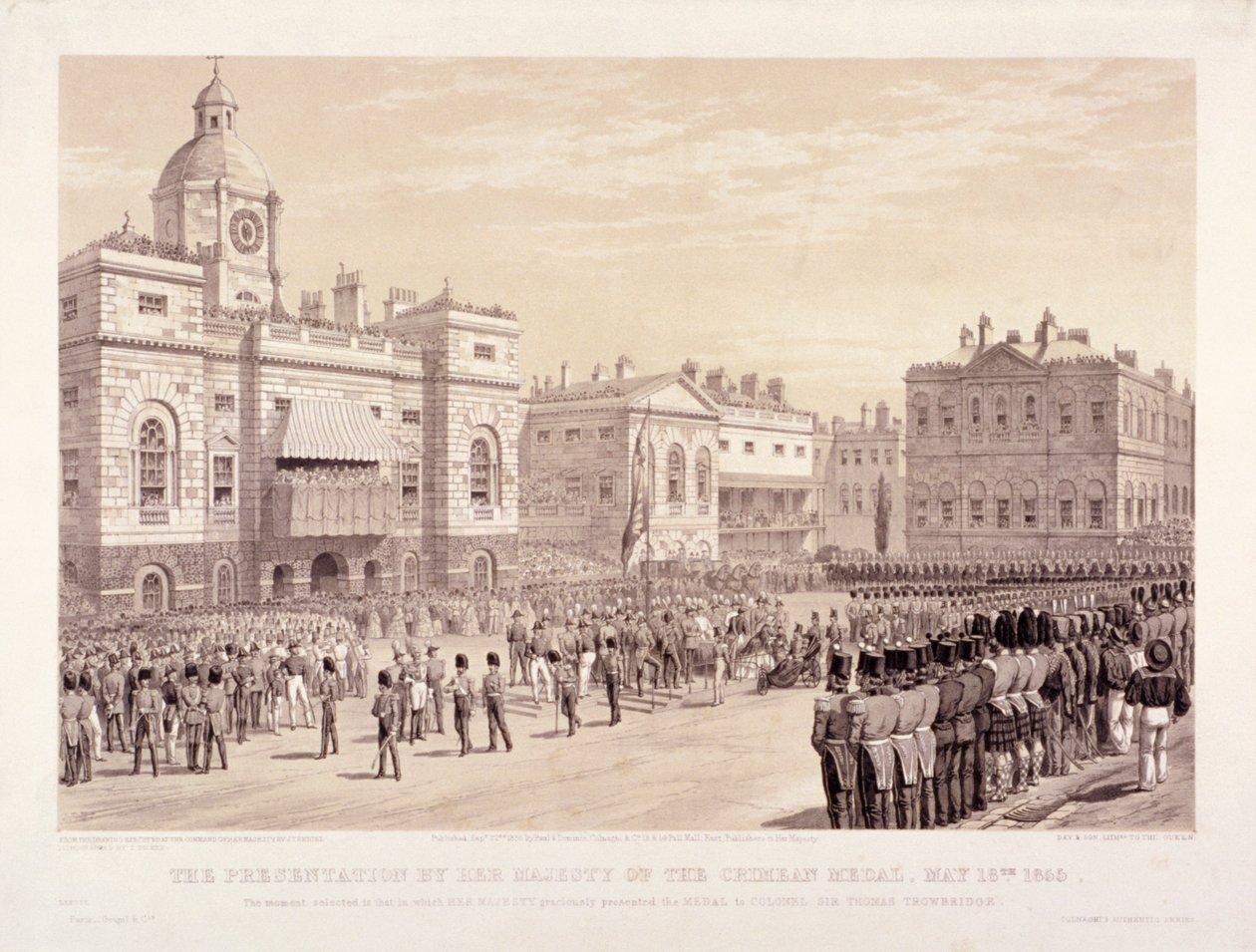 Presentation of the Crimean Medal by Queen Victoria to Colonel Sir Thomas Trowbridge, May 18th 1855 by Thomas Picken