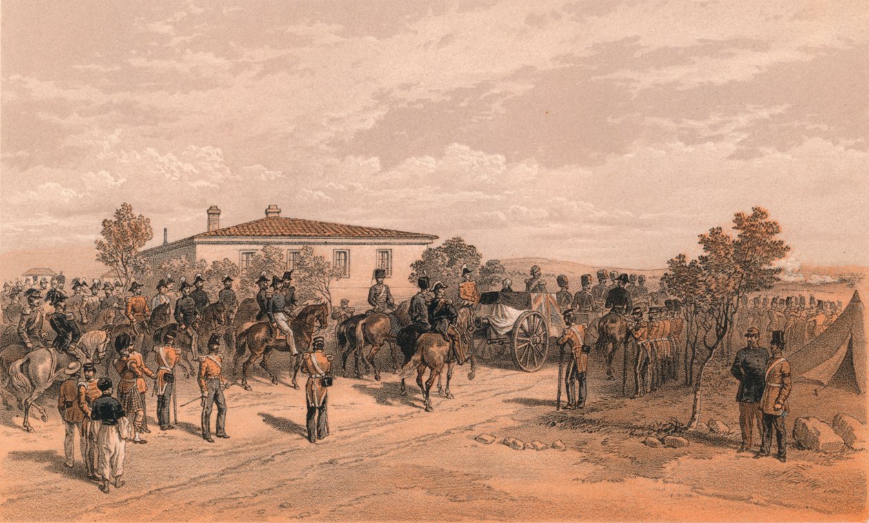 The Funeral Cortege of Lord Raglan Leaving Head Quarters, 1856 by Thomas Picken
