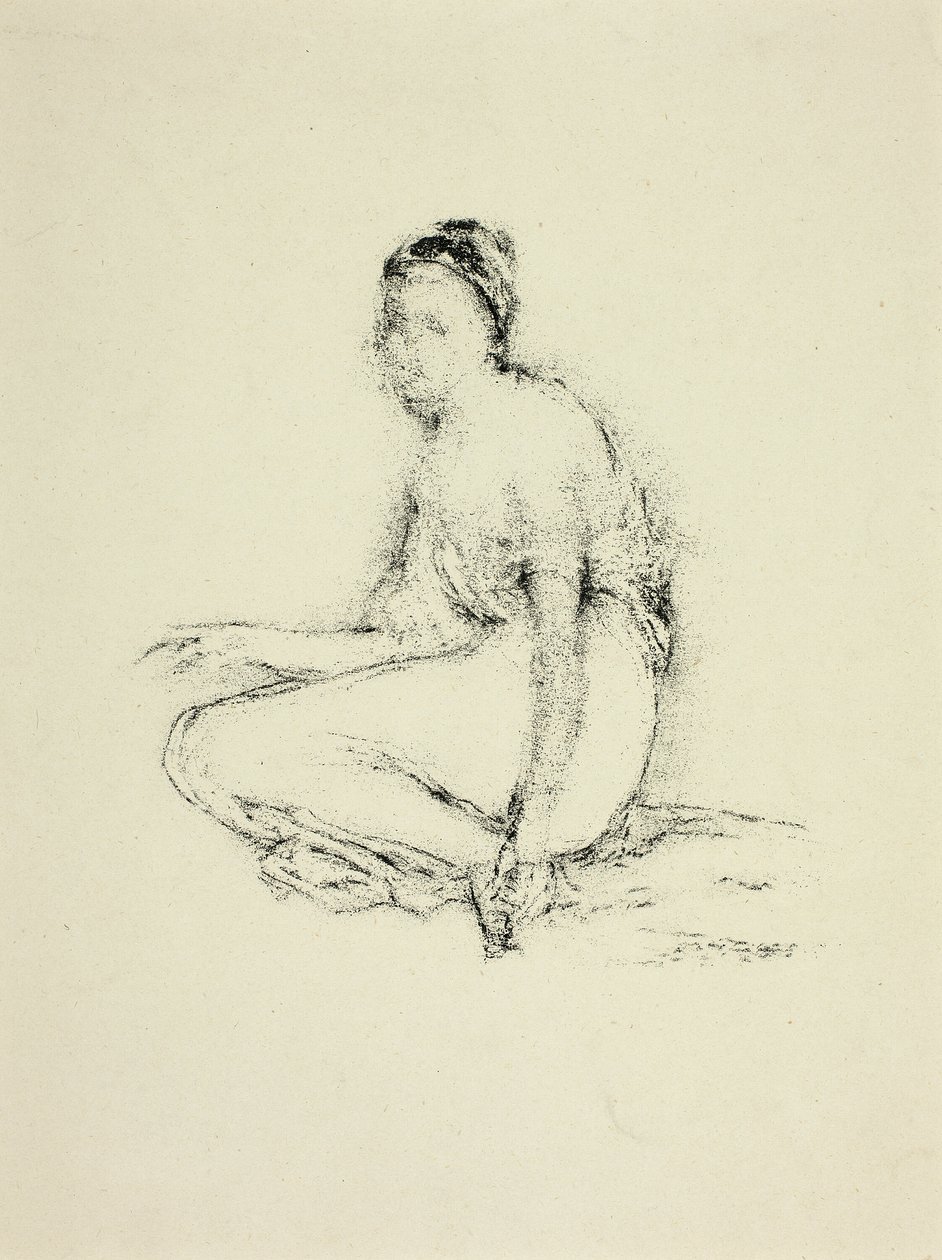 Model Seated on Floor by Thomas Robert Way