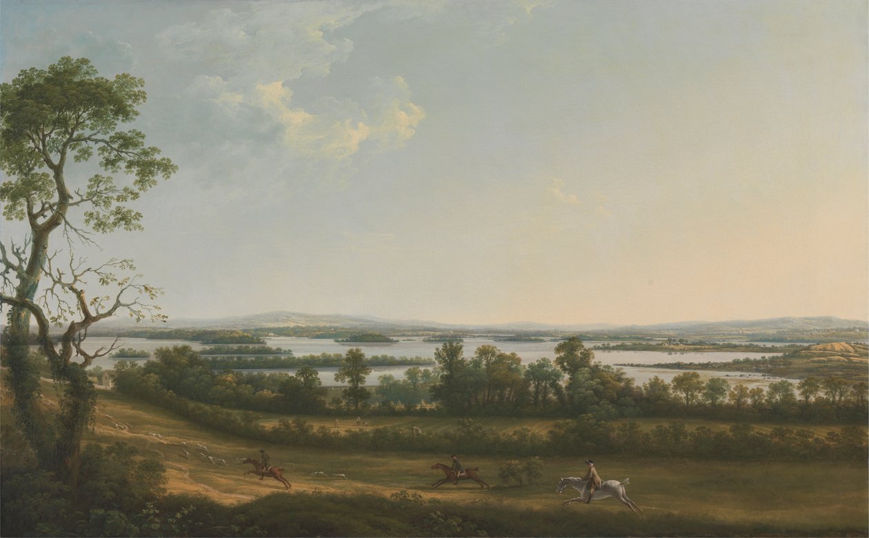 Lough Erne from Knock Ninney, with Bellisle in the Distance, County Fermanagh, Ireland by Thomas Roberts