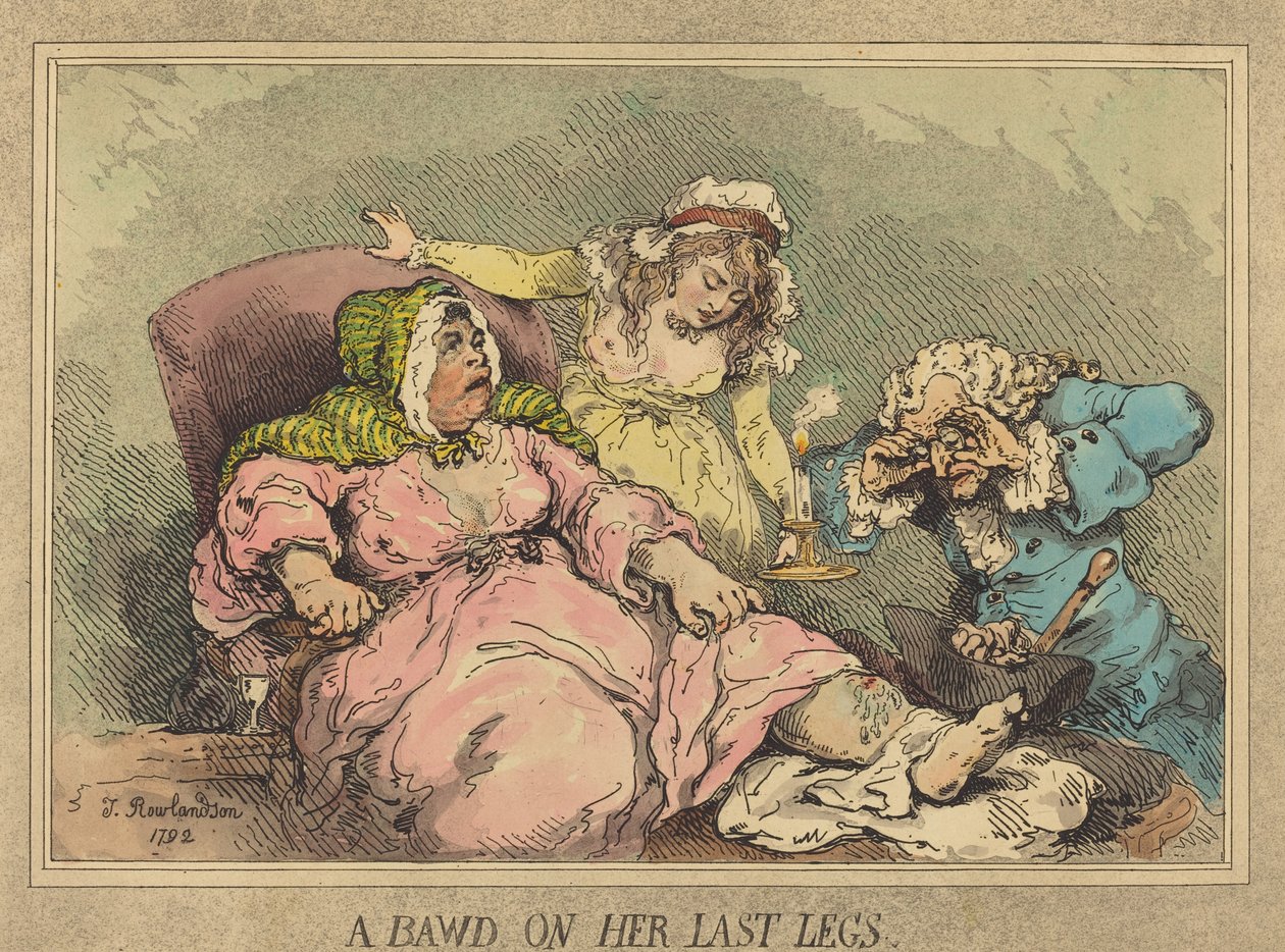 A Bawd on Her Last Legs by Thomas Rowlandson
