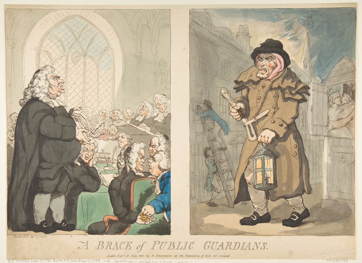 A Brace of Public Guardians by Thomas Rowlandson