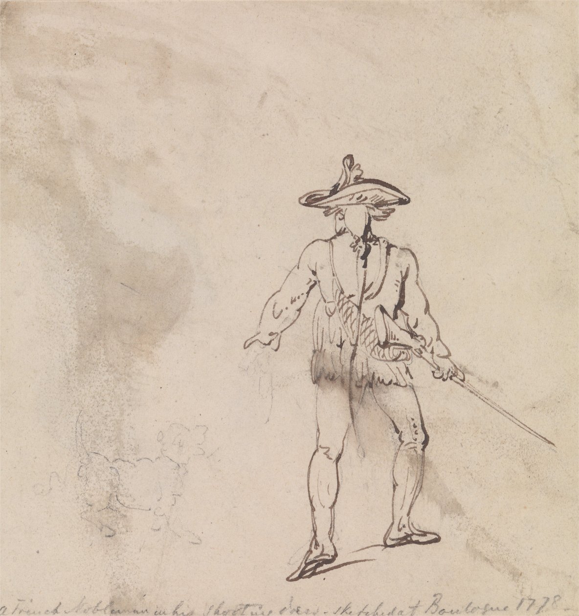 A French Nobleman out Shooting by Thomas Rowlandson