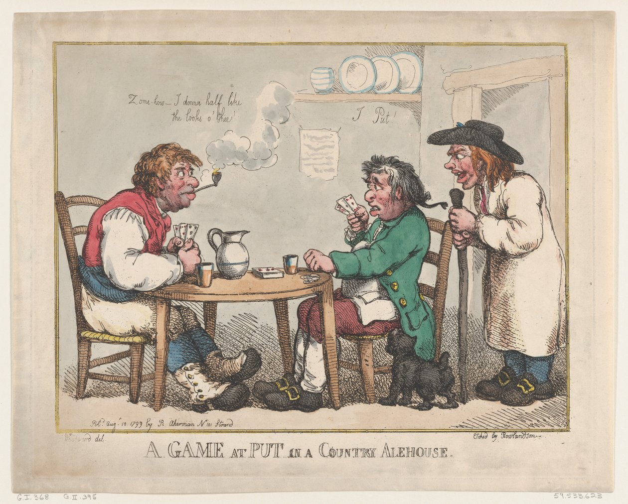 A Game at Put in a Country Alehouse by Thomas Rowlandson