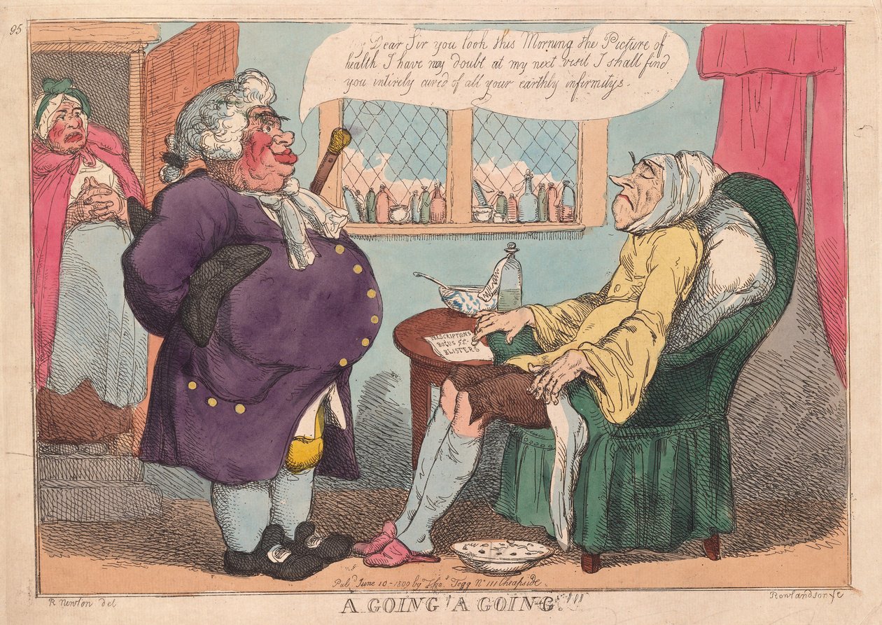 A Going, A Going!!, pub. 1813 by Thomas Rowlandson