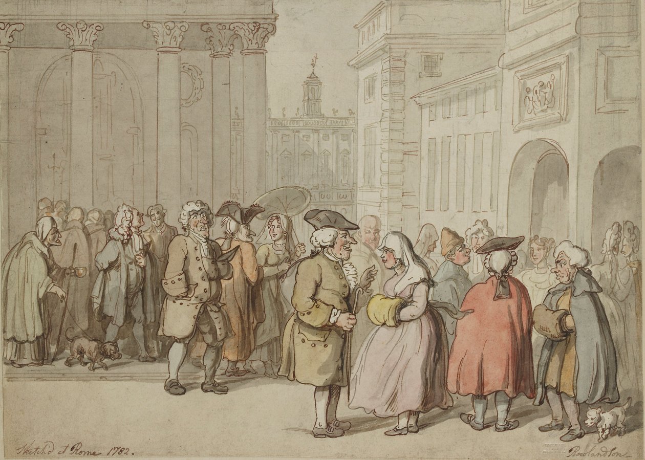 A Group sketched at Rome by Thomas Rowlandson