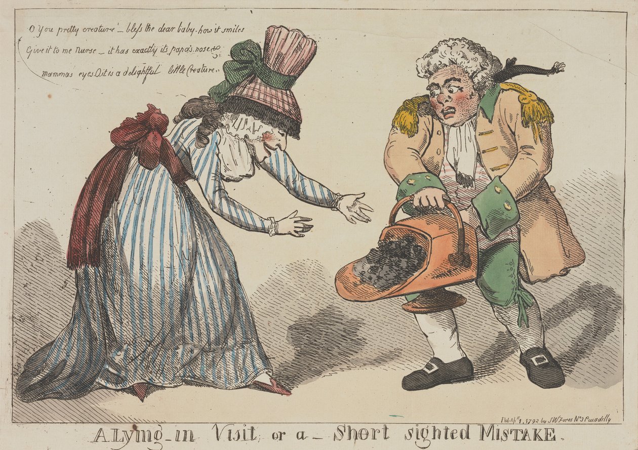 A Lying-In Visit or a Short-Sighted Mistake by Thomas Rowlandson