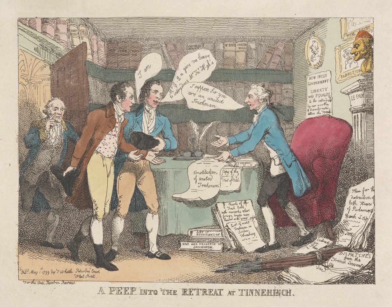 A Peep into the Retreat at Tinnehinch by Thomas Rowlandson