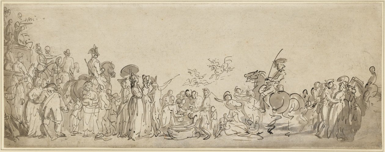 A Review in Hyde Park by Thomas Rowlandson