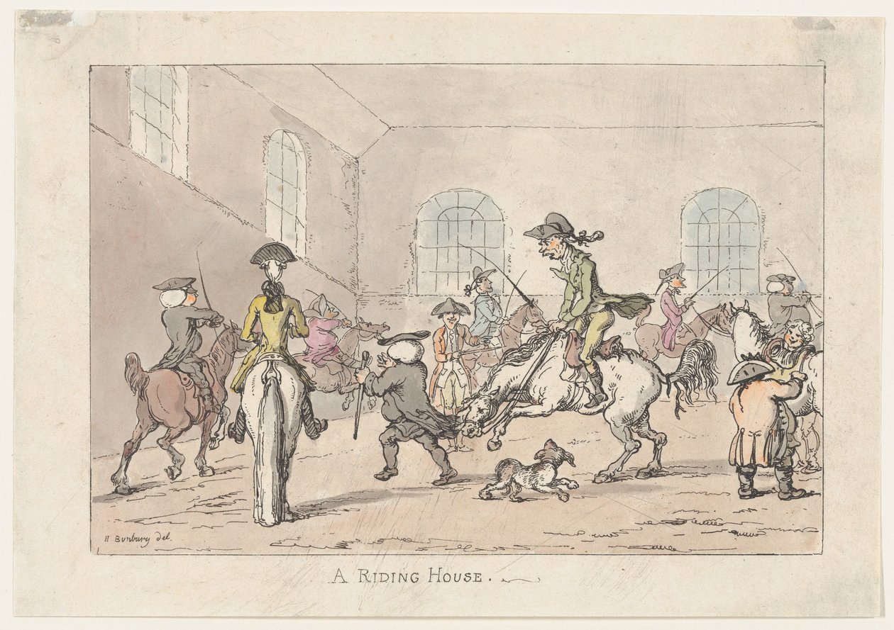 A Riding House by Thomas Rowlandson