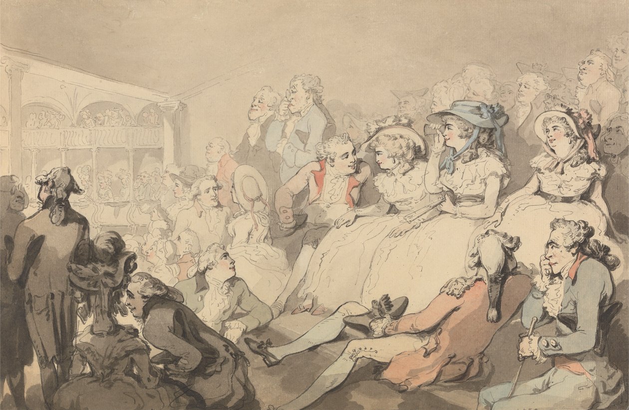 An Audience Watching a Play at Drury Lane Theatre by Thomas Rowlandson