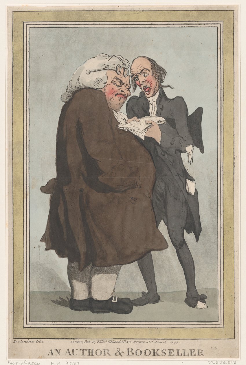 An Author & Bookseller by Thomas Rowlandson