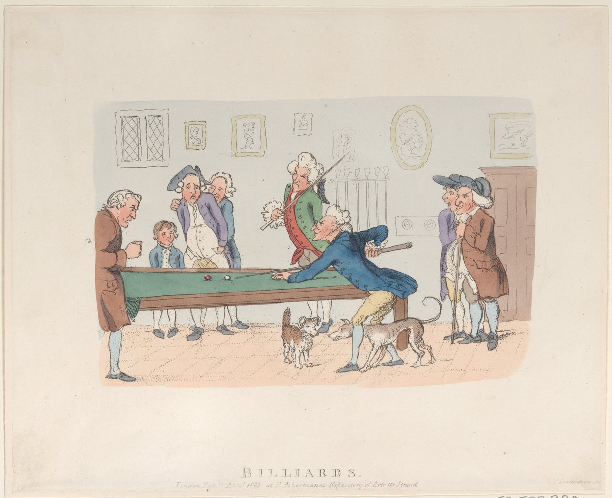 Billiards, April 1803 by Thomas Rowlandson