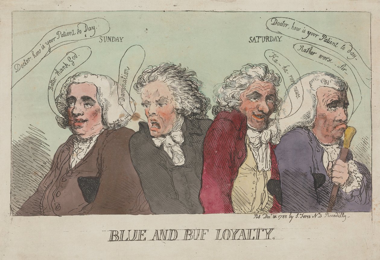 Blue and Buff Loyalty by Thomas Rowlandson