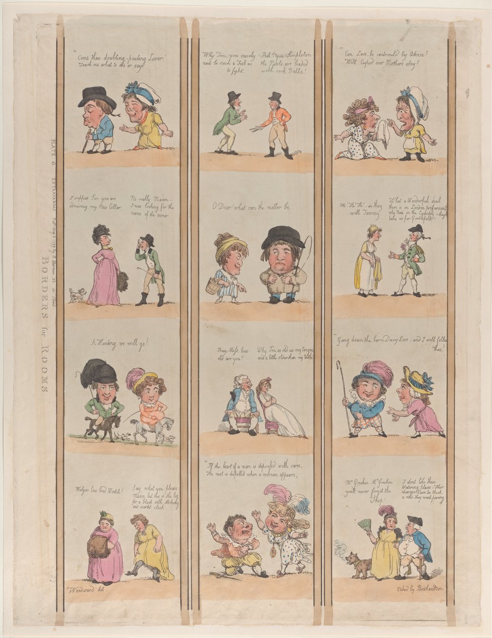 Borders for Rooms, Extravaganzas Plate 6, May 2, 1799 by Thomas Rowlandson