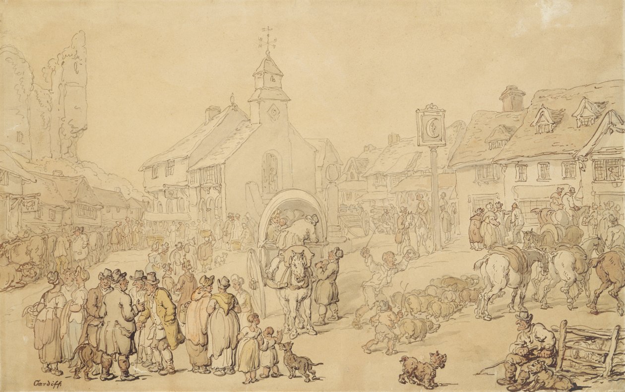 Cardiff by Thomas Rowlandson