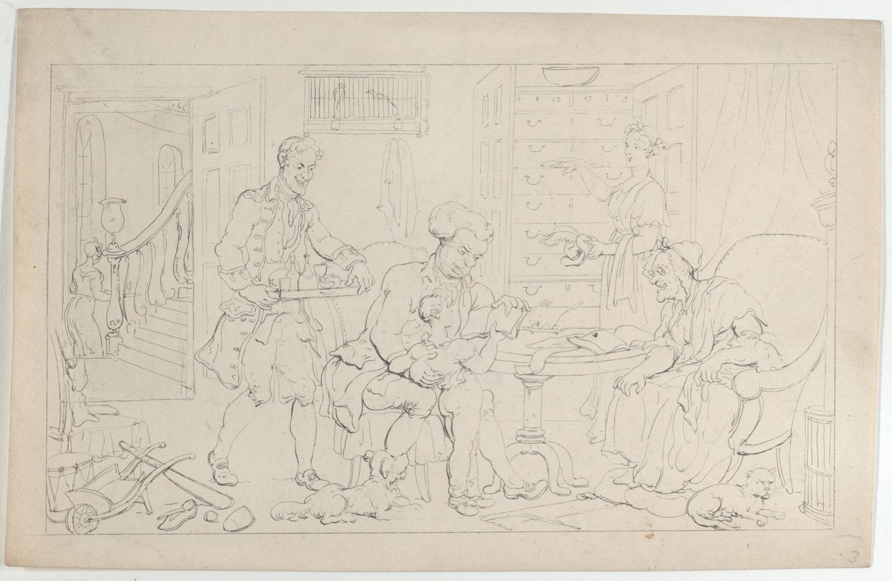 Childhood: The First Tutor, from The Dance of Life, September 1, 1817 by Thomas Rowlandson