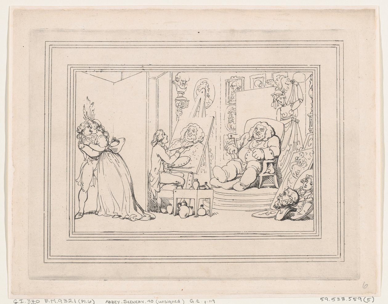 Comforts of Bath, Plate 6 by Thomas Rowlandson