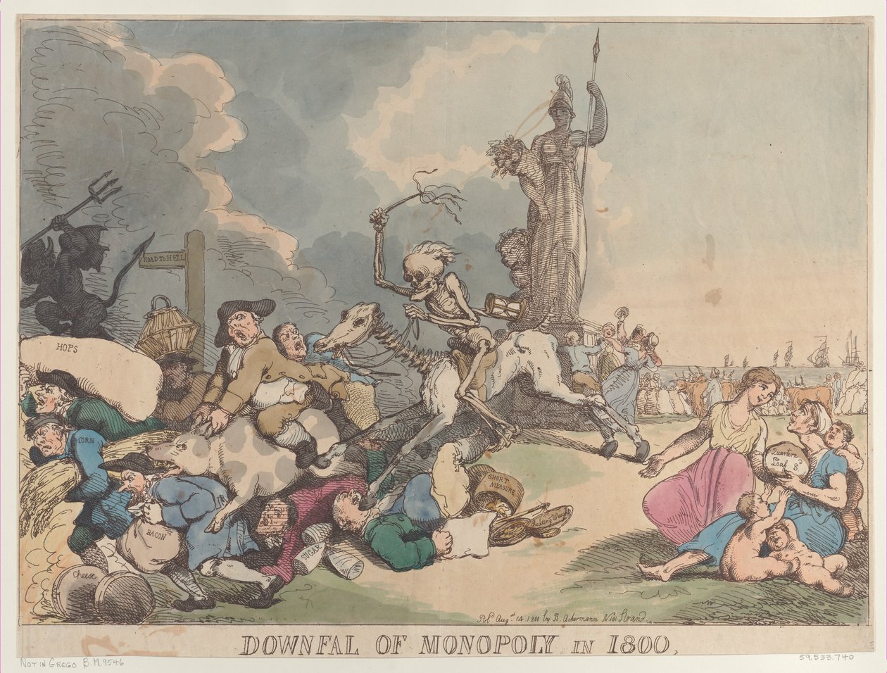 Downfall of Monopoly in 1800, August 14, 1800 by Thomas Rowlandson